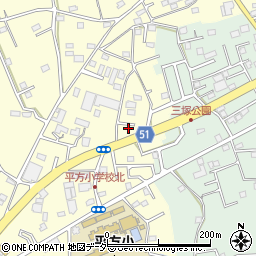 埼玉県上尾市平方1590-6周辺の地図
