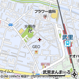 埼玉県春日部市大場335周辺の地図