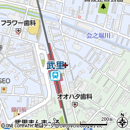 埼玉県春日部市大場455周辺の地図