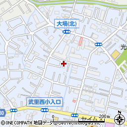 埼玉県春日部市大場周辺の地図