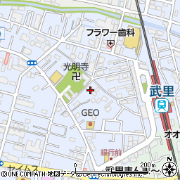 埼玉県春日部市大場332周辺の地図