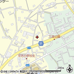 埼玉県上尾市平方1603-2周辺の地図