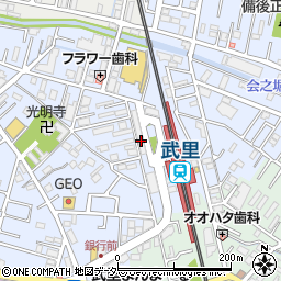 埼玉県春日部市大場1100周辺の地図