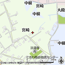 千葉県野田市宮崎周辺の地図