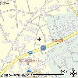 埼玉県上尾市平方1603-1周辺の地図