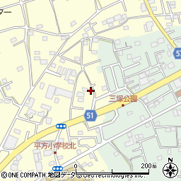 埼玉県上尾市平方1609周辺の地図