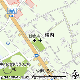 千葉県野田市横内51周辺の地図