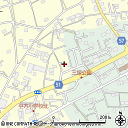 埼玉県上尾市平方1610-6周辺の地図