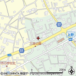 埼玉県上尾市上野76-11周辺の地図