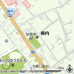 千葉県野田市横内51-3周辺の地図