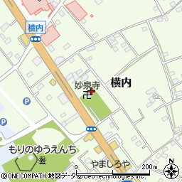 千葉県野田市横内51-6周辺の地図