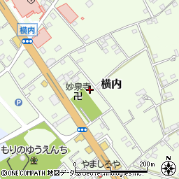 千葉県野田市横内51-1周辺の地図