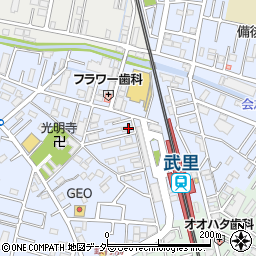 埼玉県春日部市大場1107周辺の地図