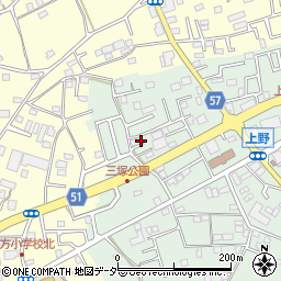 埼玉県上尾市上野76周辺の地図