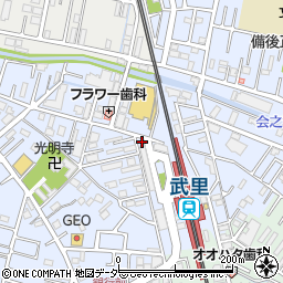 埼玉県春日部市大場1105周辺の地図