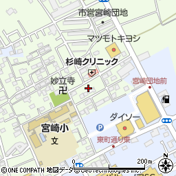 千葉県野田市宮崎56周辺の地図