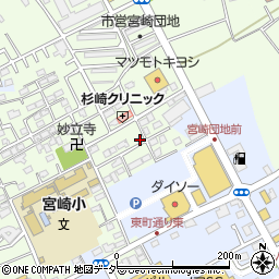 千葉県野田市宮崎56-147周辺の地図