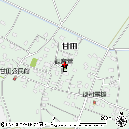 茨城県稲敷市甘田周辺の地図