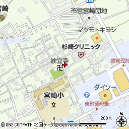千葉県野田市宮崎56-12周辺の地図