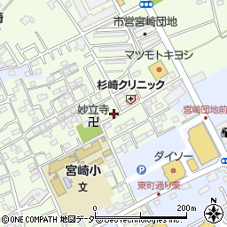 千葉県野田市宮崎56-89周辺の地図