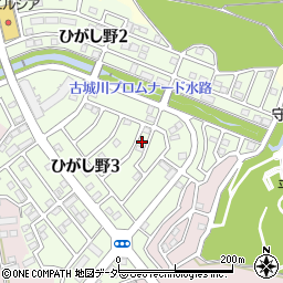 茨城県守谷市ひがし野3丁目24-3周辺の地図