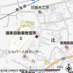 潮来市役所　津知公民館周辺の地図