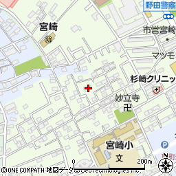千葉県野田市宮崎70周辺の地図