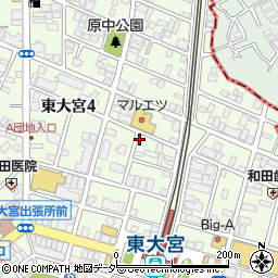 東大宮駅西口第１自転車駐車場周辺の地図