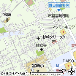 千葉県野田市宮崎64-11周辺の地図