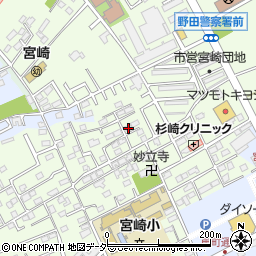 千葉県野田市宮崎64-15周辺の地図