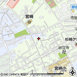 千葉県野田市宮崎69-5周辺の地図