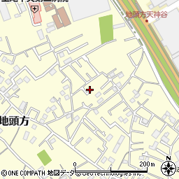 埼玉県上尾市地頭方周辺の地図