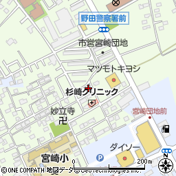 千葉県野田市宮崎56-18周辺の地図