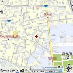 千葉県野田市清水128周辺の地図