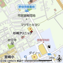 千葉県野田市宮崎56-37周辺の地図