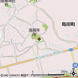 茨城県牛久市島田町周辺の地図