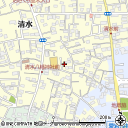 千葉県野田市清水126周辺の地図
