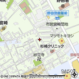 千葉県野田市宮崎79周辺の地図