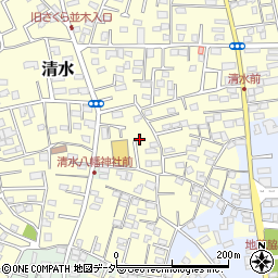 千葉県野田市清水122-4周辺の地図