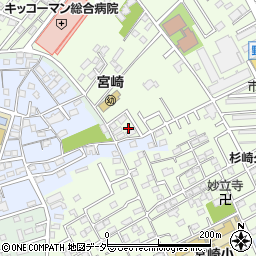 千葉県野田市宮崎95周辺の地図