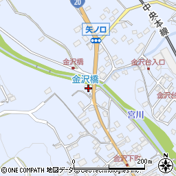 長野県茅野市金沢822-1周辺の地図