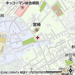 千葉県野田市宮崎96-2周辺の地図