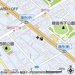 東京通商株式会社　ルート１６深作ＳＳ周辺の地図