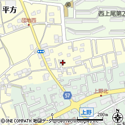 埼玉県上尾市平方4294周辺の地図
