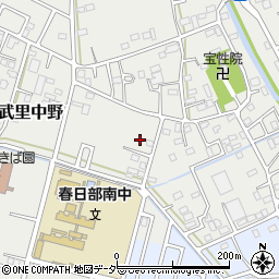埼玉県春日部市武里中野336周辺の地図