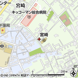 千葉県野田市宮崎98周辺の地図