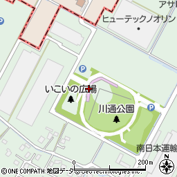 さいたま市役所　川通公園周辺の地図