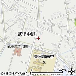 埼玉県春日部市武里中野343-2周辺の地図
