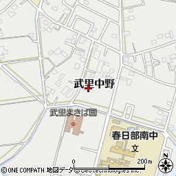 埼玉県春日部市武里中野321-2周辺の地図