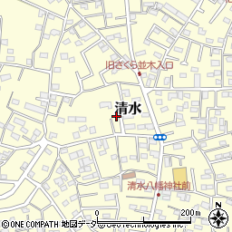 千葉県野田市清水654-2周辺の地図